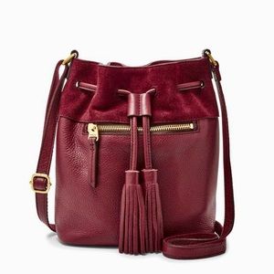 Fossil Drawstring Mini Bucket Bag